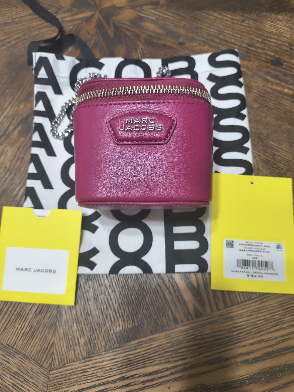 Marc Jacobs Lipstick 💄 Pink Leather Mini Crossbody Vanity Case